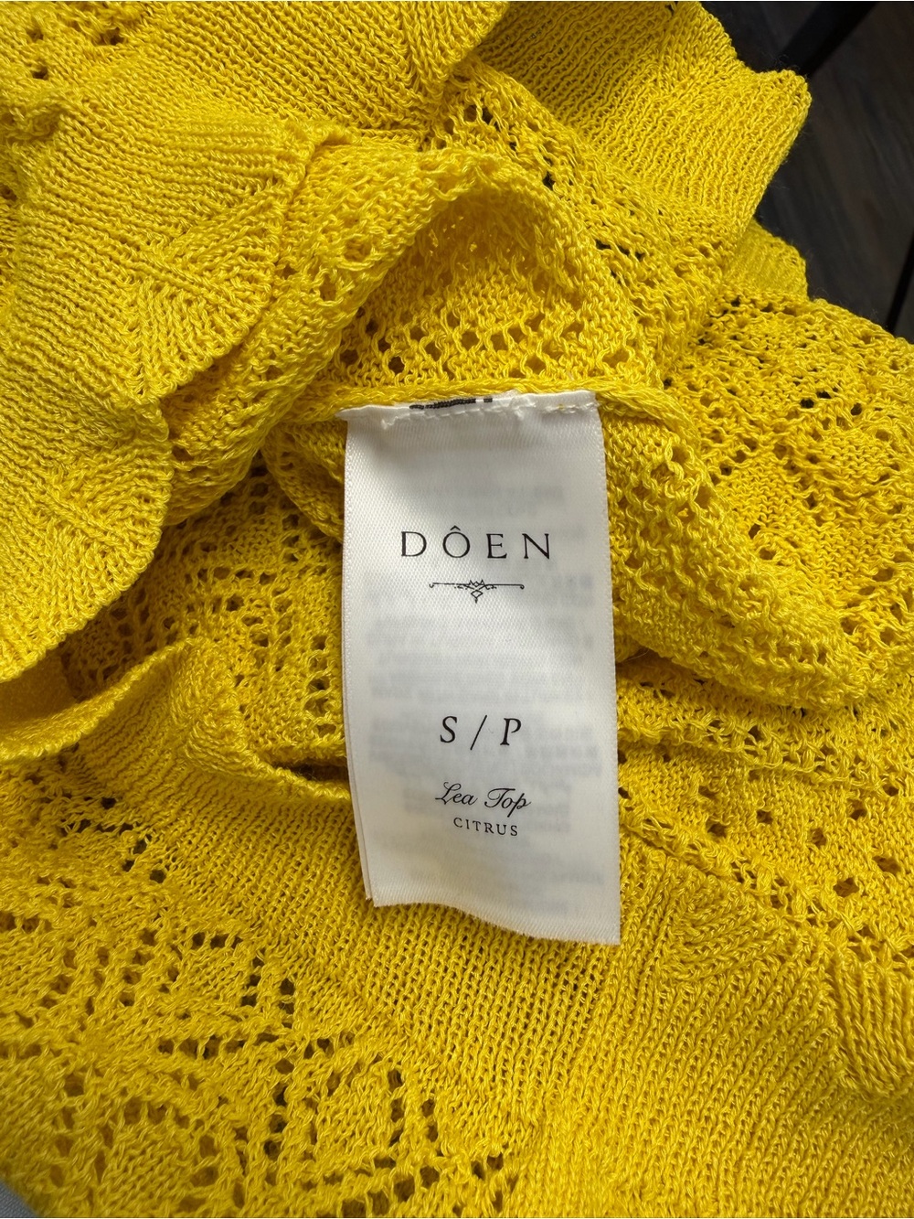 Doen Lea Pointelle Summer Top Small - Picture 6 of 8